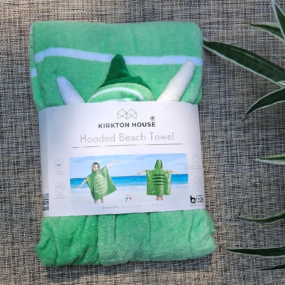 Green Hooded Beach Towel
